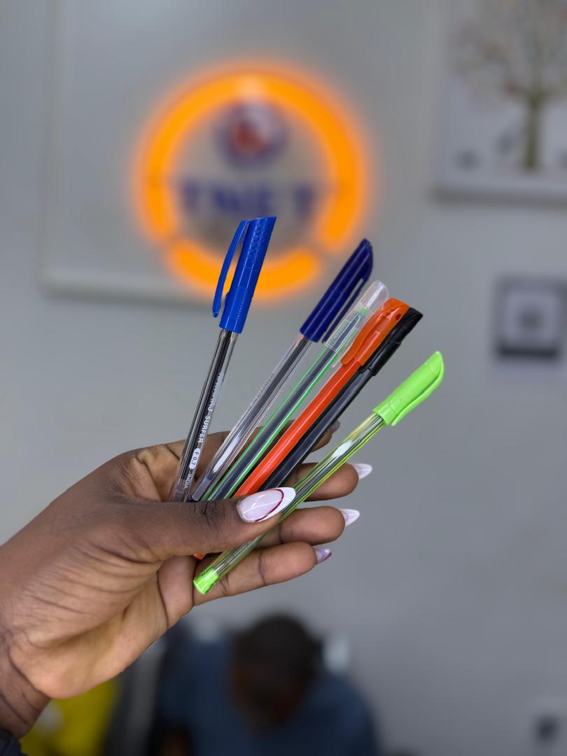 Durable School & Office Pens – Blue, Black, Red & Green